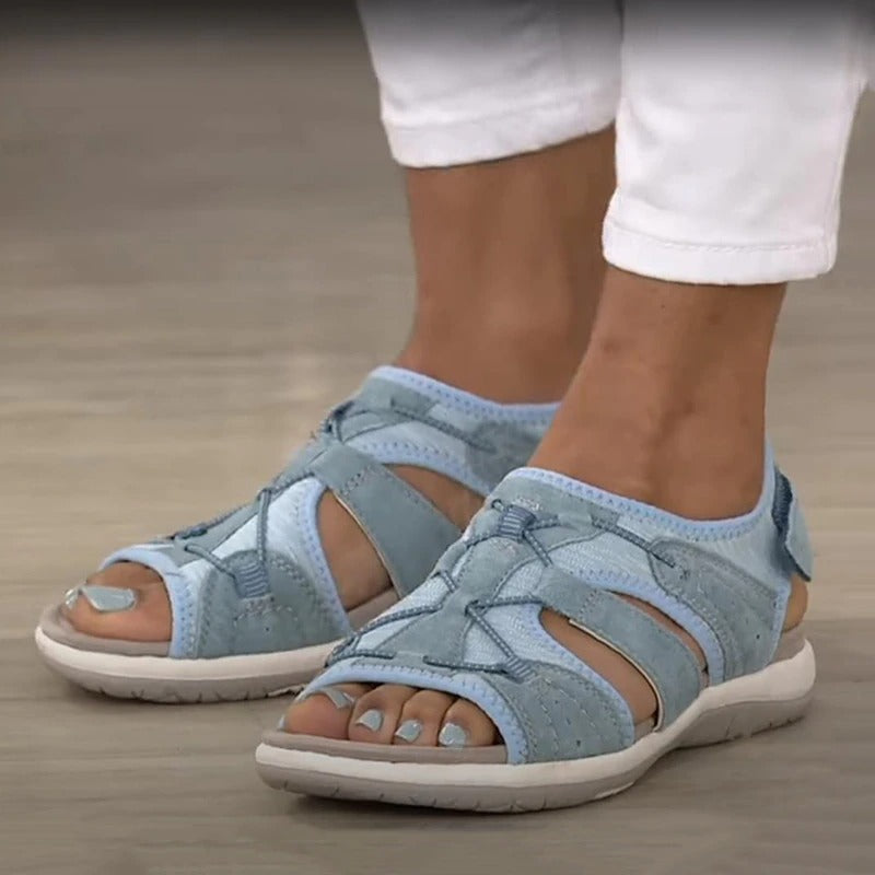 Round open toe sandals