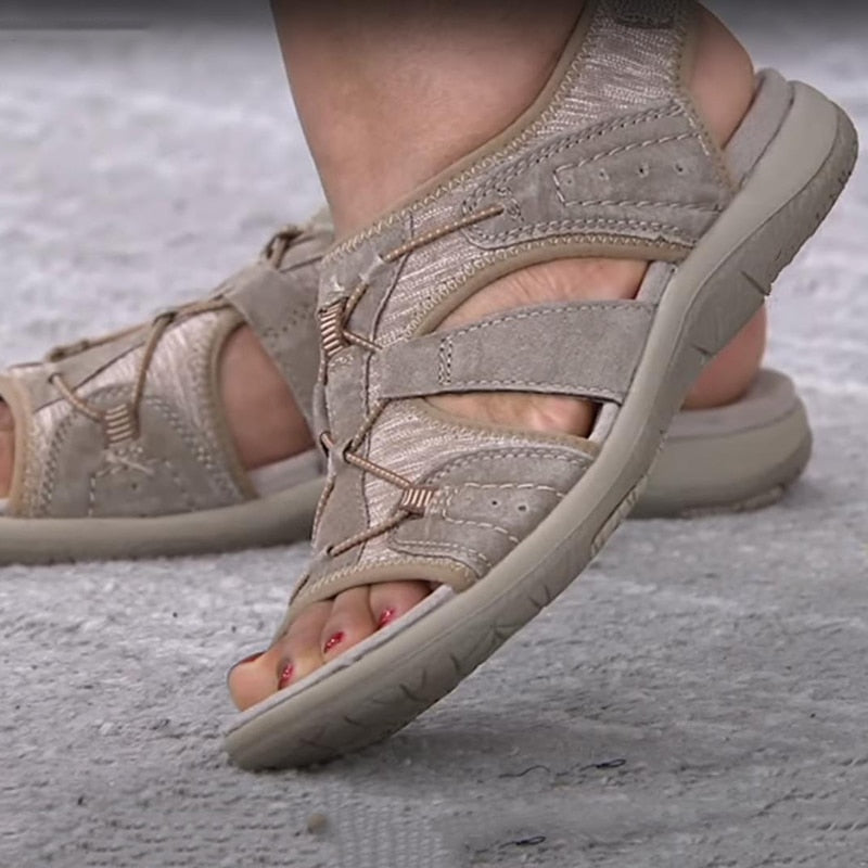 Round open toe sandals