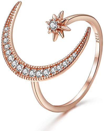 Crescent star ring