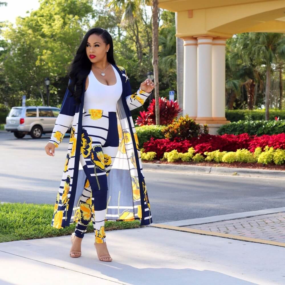 Kimono cardigan set
