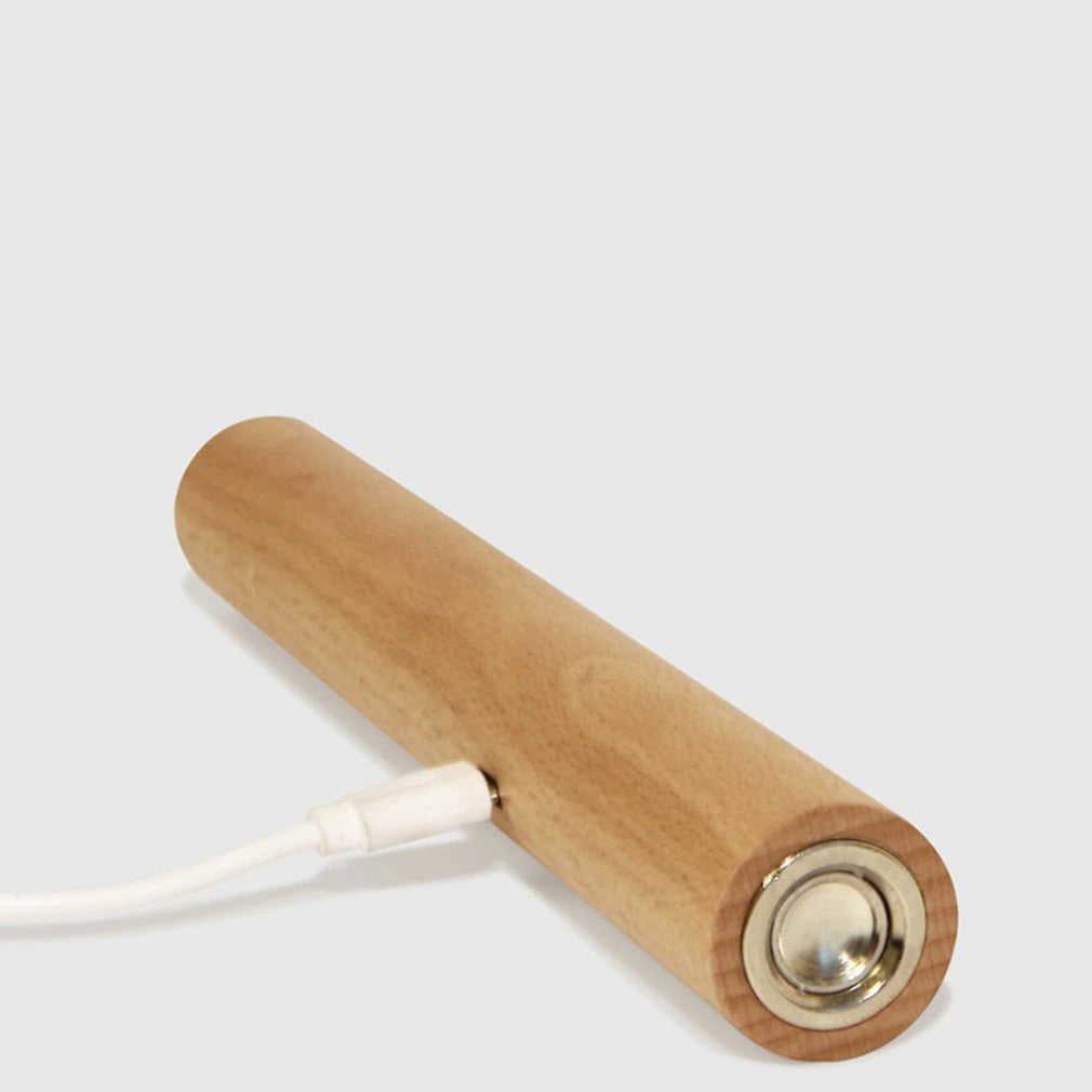 LED 360° rotating wooden wall lamp