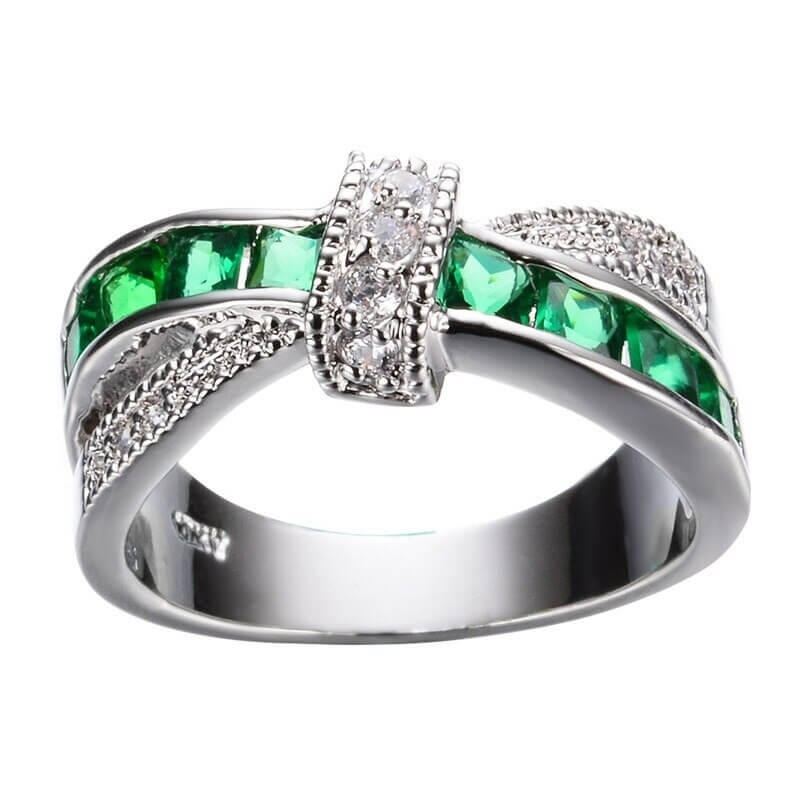 Criss Cross Crystal Ring