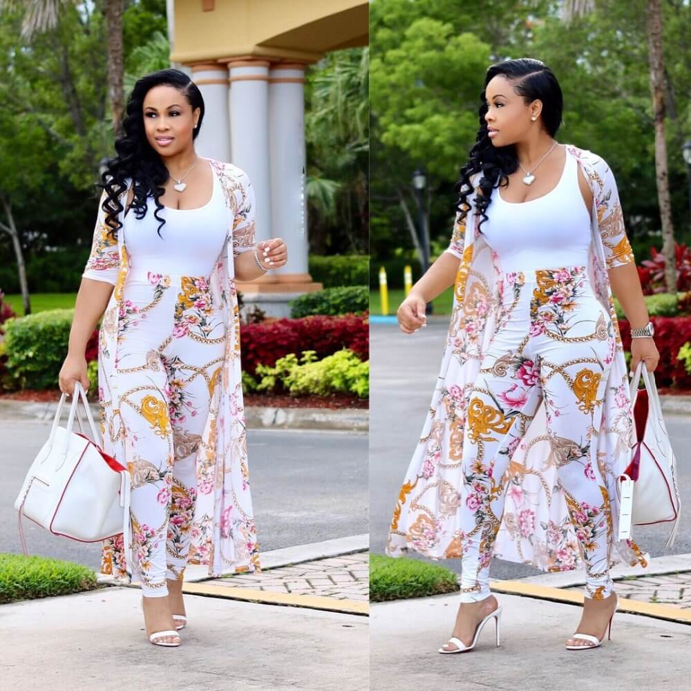 Kimono cardigan set