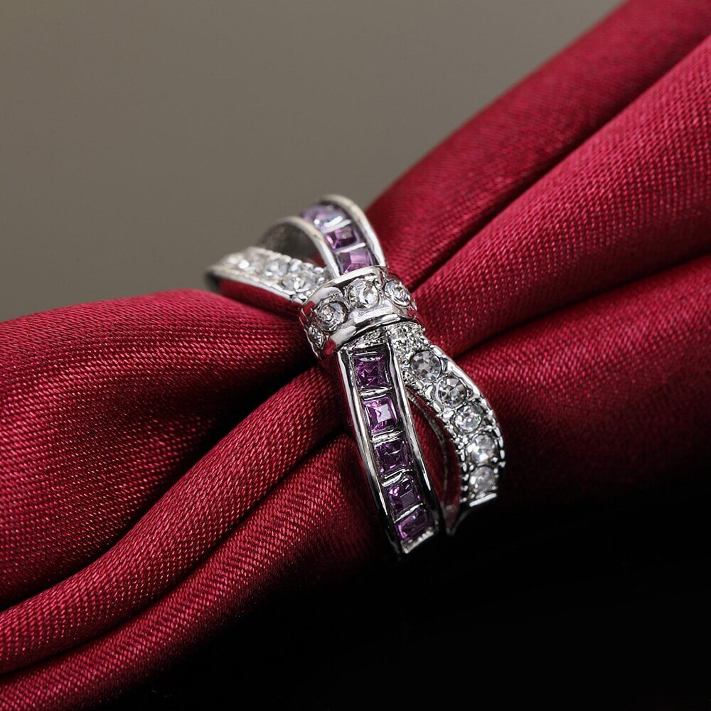 Criss Cross Crystal Ring