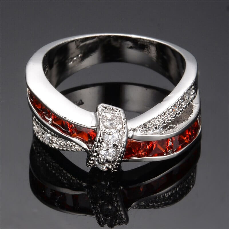 Criss Cross Crystal Ring