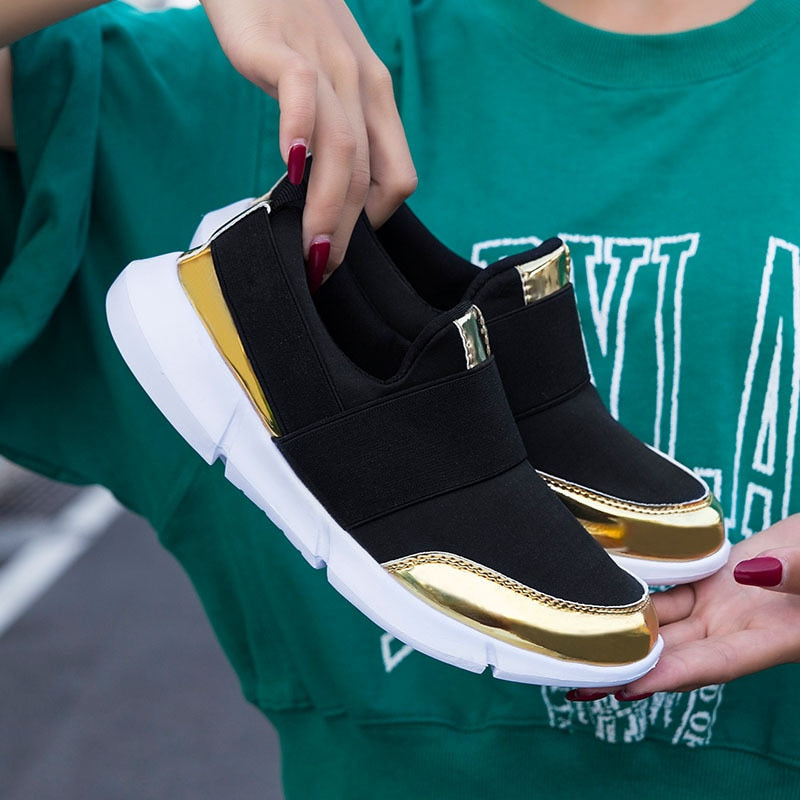 Pustende slip-on-sko for damer