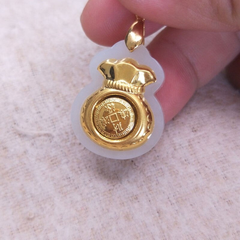 Jade Money Bag Pendant