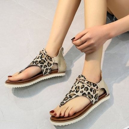 Leopard Gladiator-sandaler