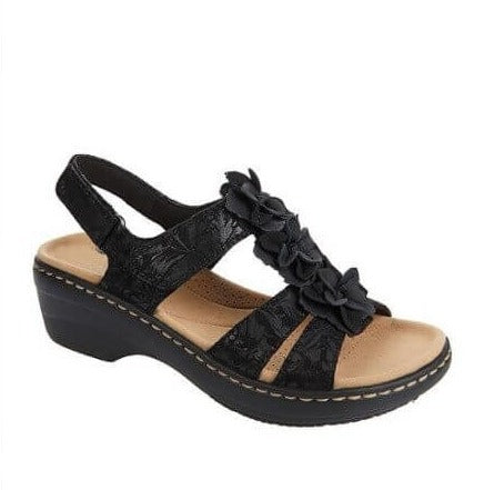 Floral Wedge Sandals