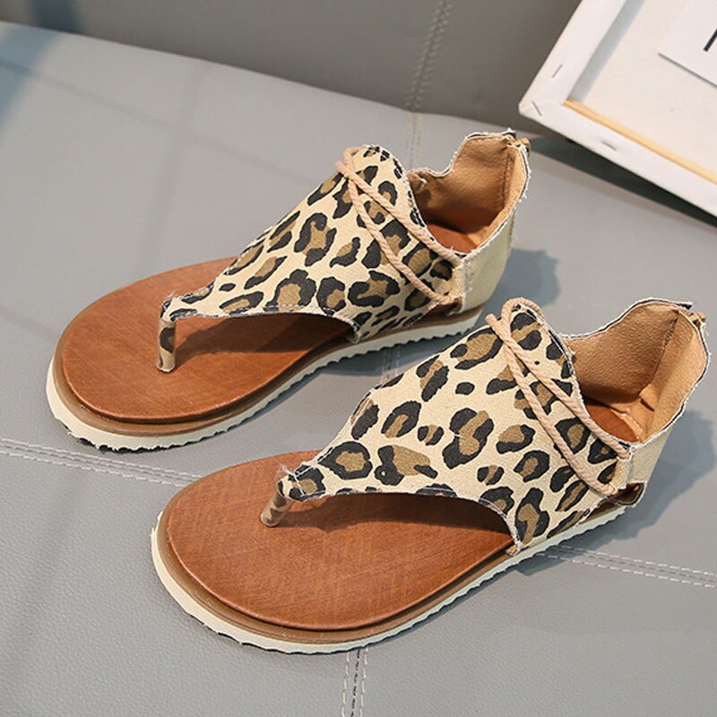 Leopard Gladiator-sandaler
