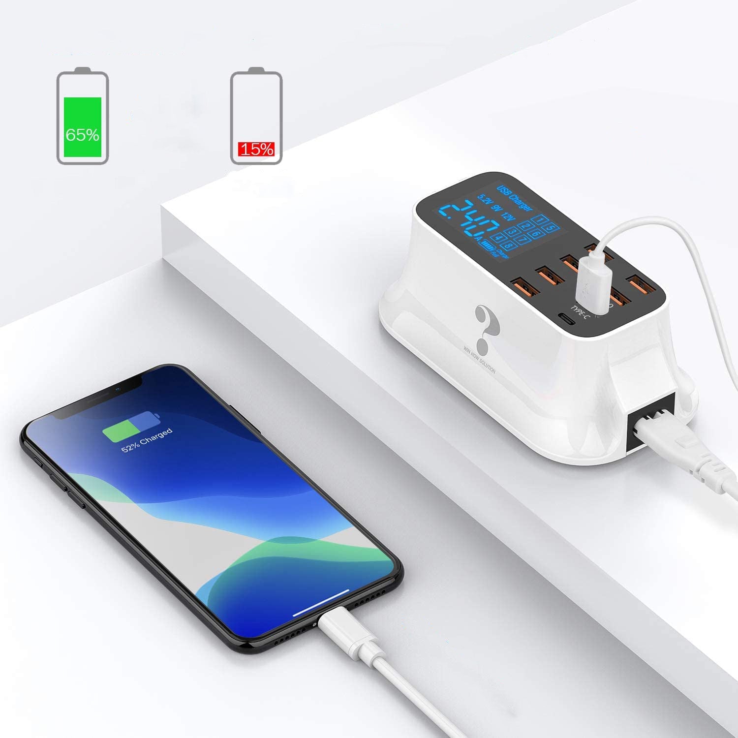8-Port Charging Station