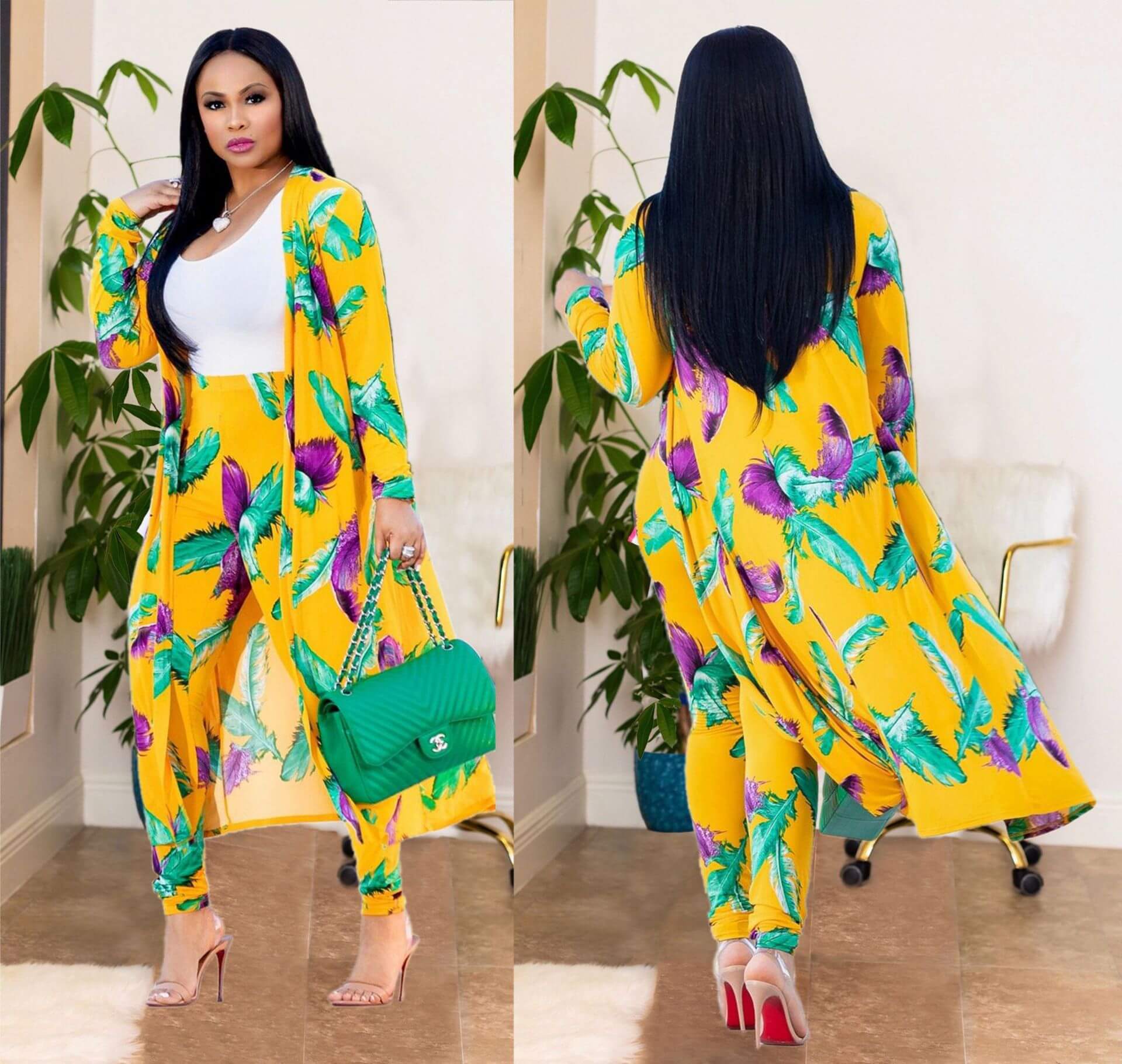 Kimono cardigan set