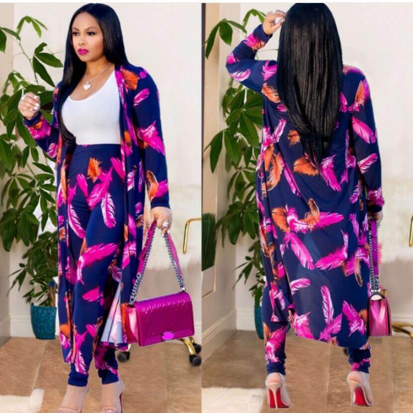 Kimono cardigan set