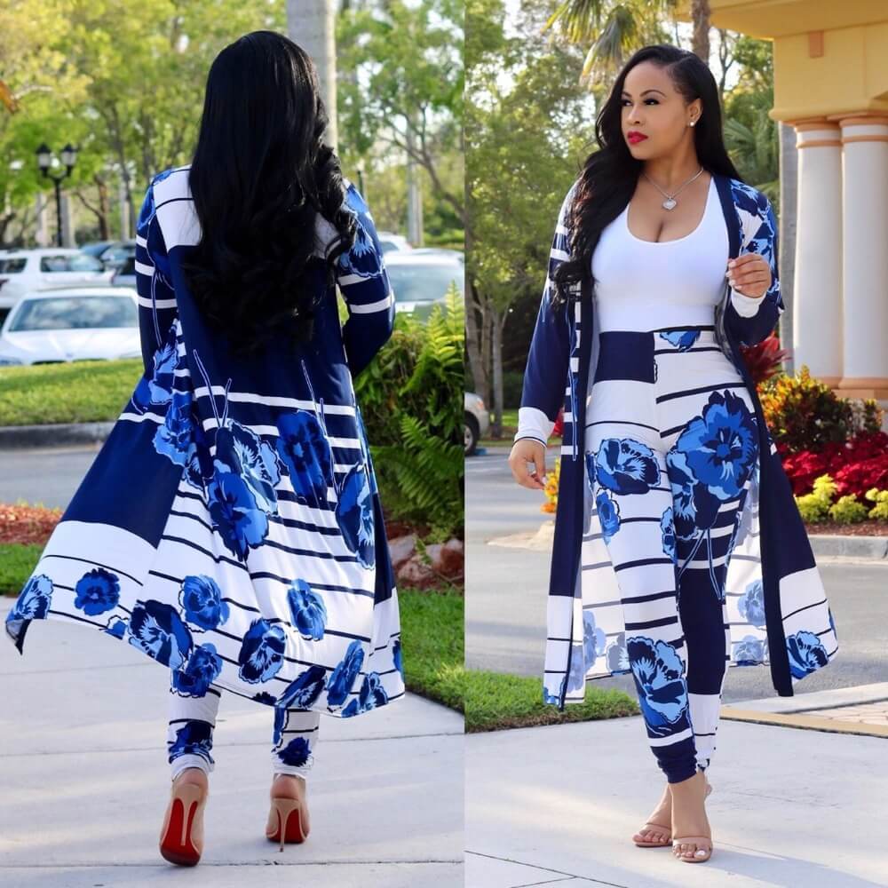 Kimono cardigan set