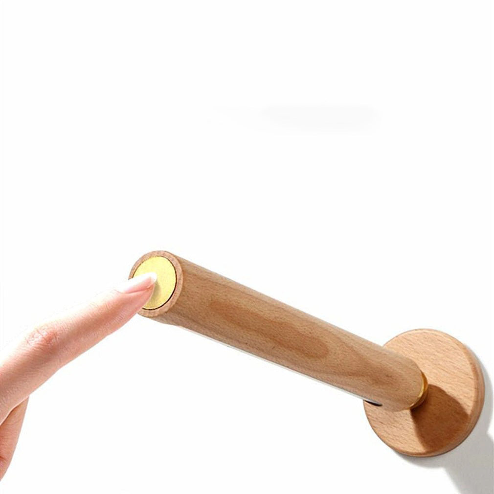LED 360° rotating wooden wall lamp