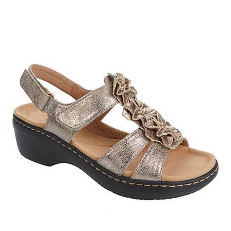 Floral Wedge Sandals