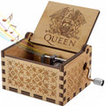 Vintage Hand Crank Music Box with Queen Theme