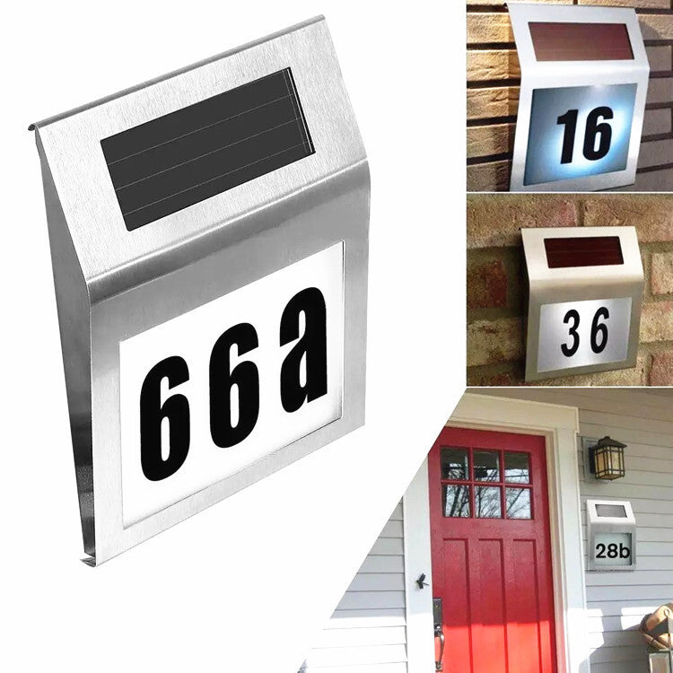Solar powered house numbers