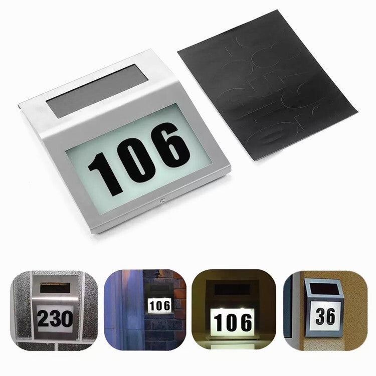 Solar powered house numbers