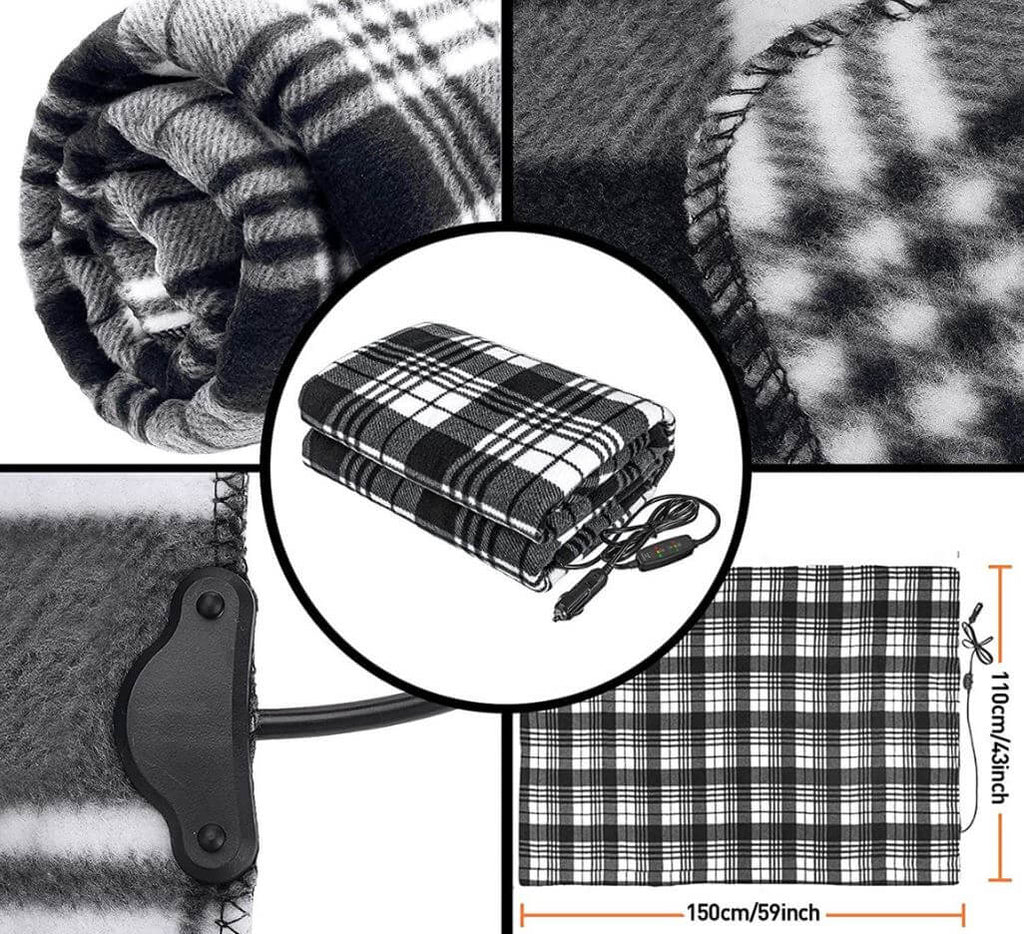 Electric heating Snuggle Blanket for the car