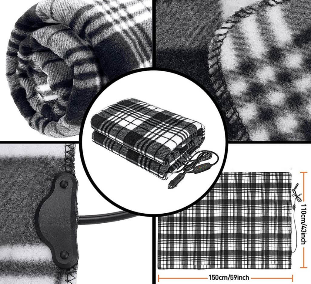 Electric heating Snuggle Blanket for the car