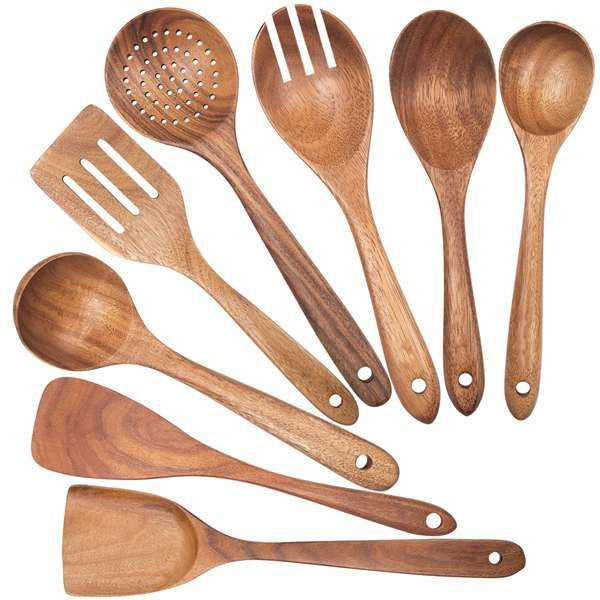 Natural Teak Cookware Set