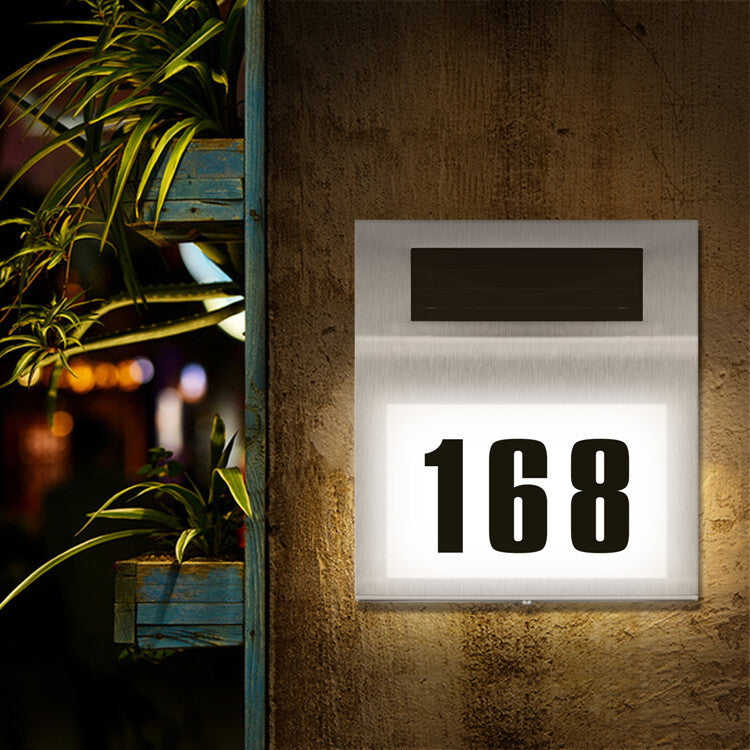 Solar powered house numbers