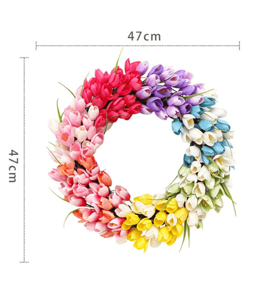 Tulipangrans med vårblomster