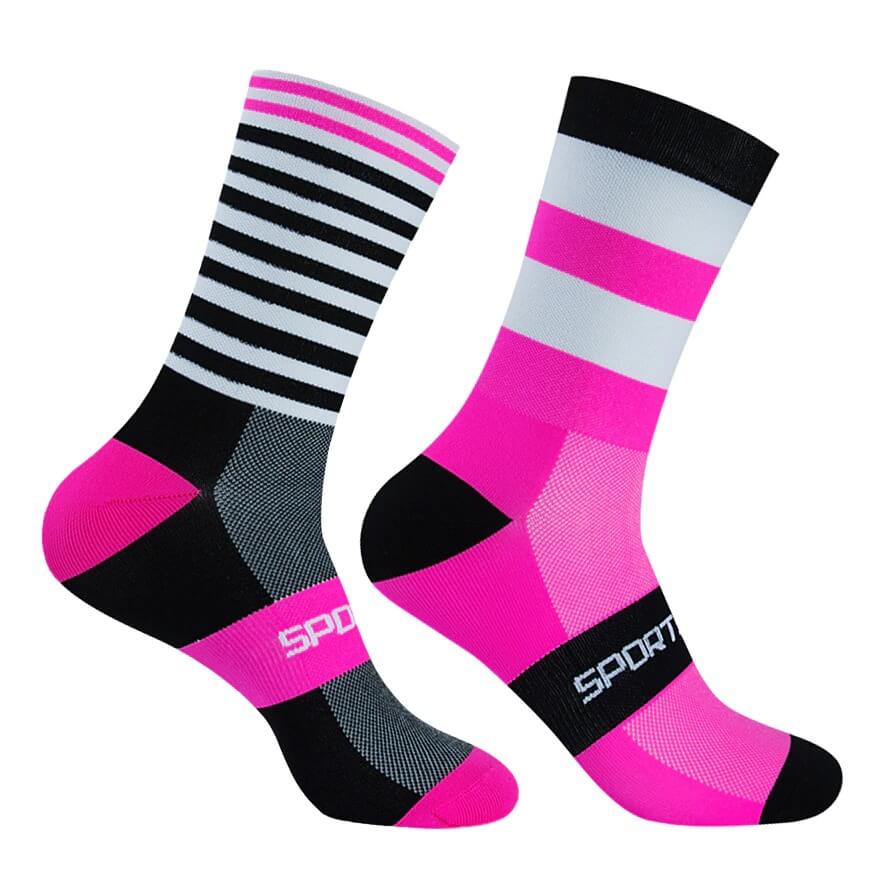 Fargerike sportssokker (unisex)