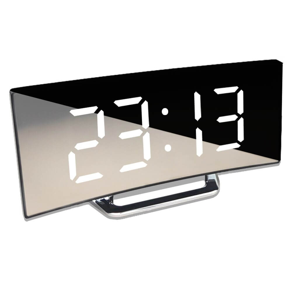 Curved LED Digital Alarm Clock