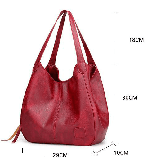 Large capacity leather bag
