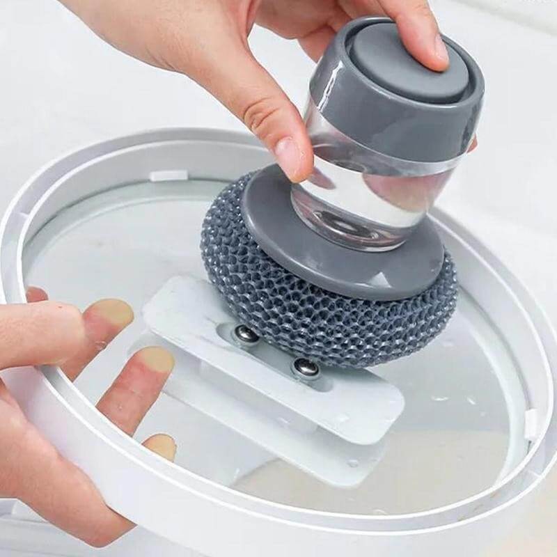 Ergonomic Soap Dispenser Scrubber