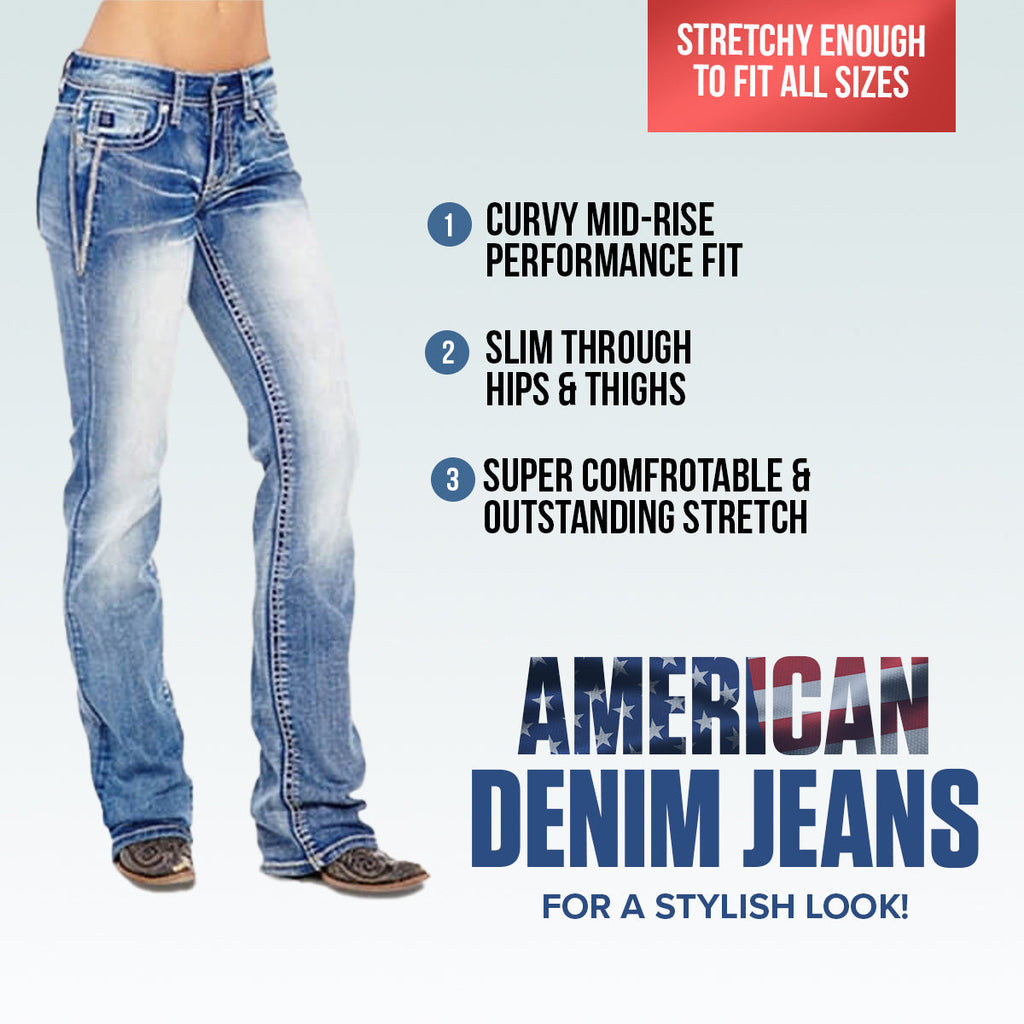 Denim Boot Cut Jeans