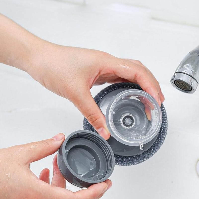 Ergonomic Soap Dispenser Scrubber