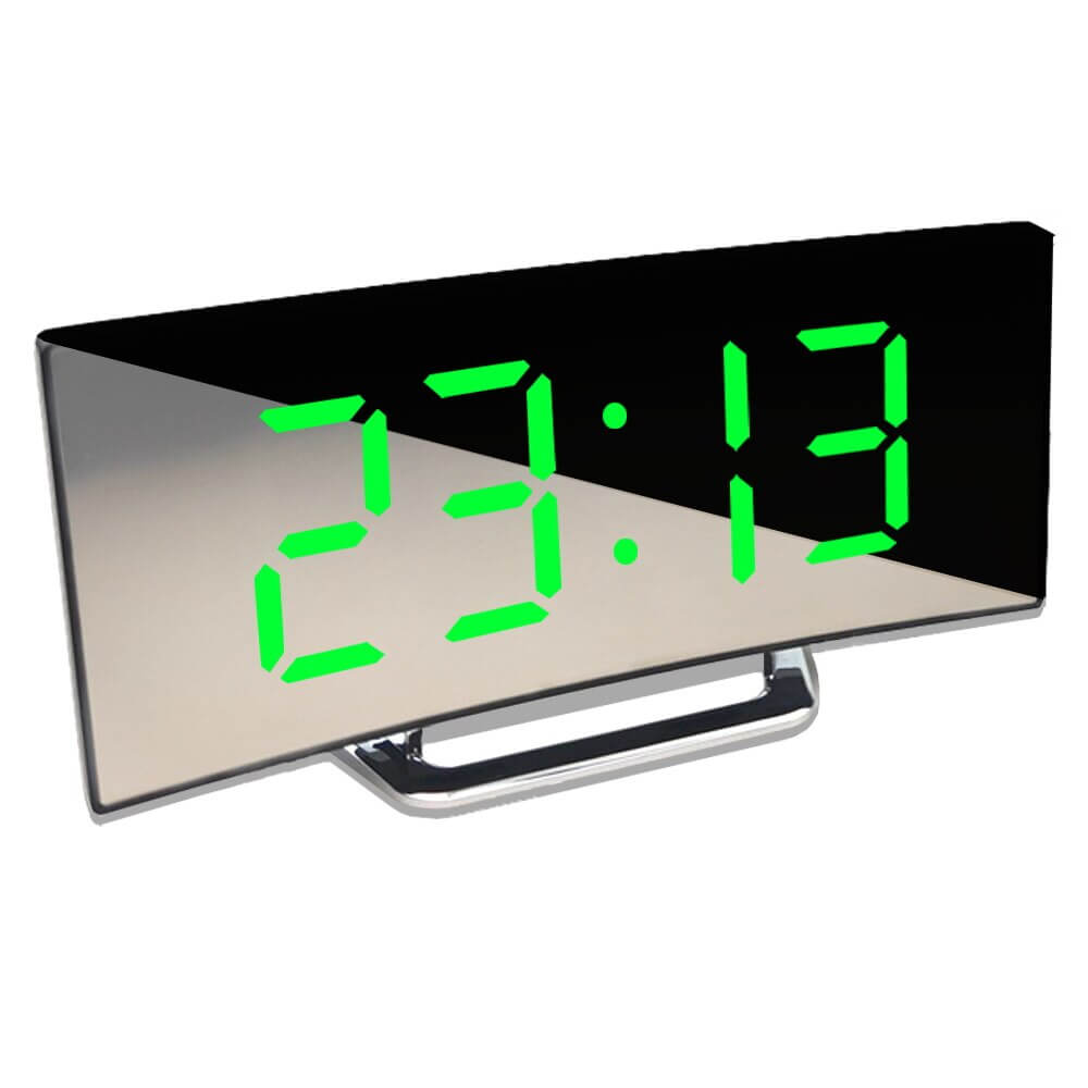 Curved LED Digital Alarm Clock