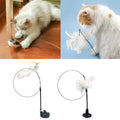 Interactive feather stick toy cat