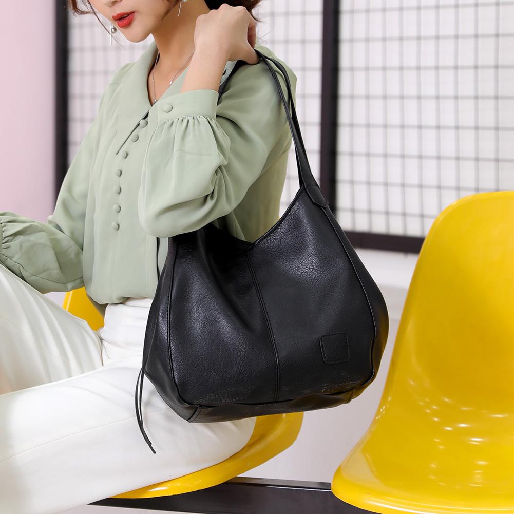 Large capacity leather bag