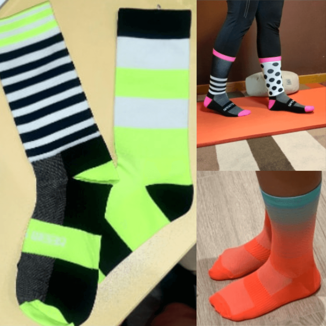 Fargerike sportssokker (unisex)