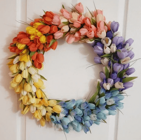 Tulip Spring Wreath