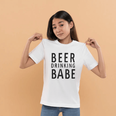 Beer Drinking Babe T-shirt