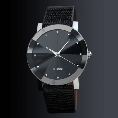 Quartz Men's Leather Watch