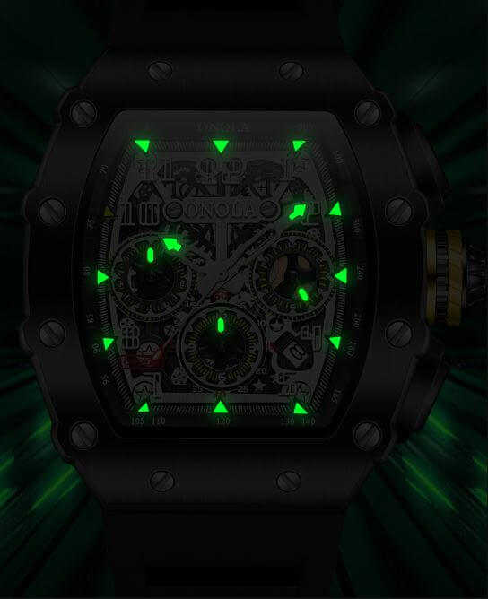 Men's Luminous Tonneau Watch