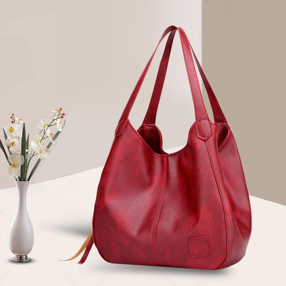 Large capacity leather bag