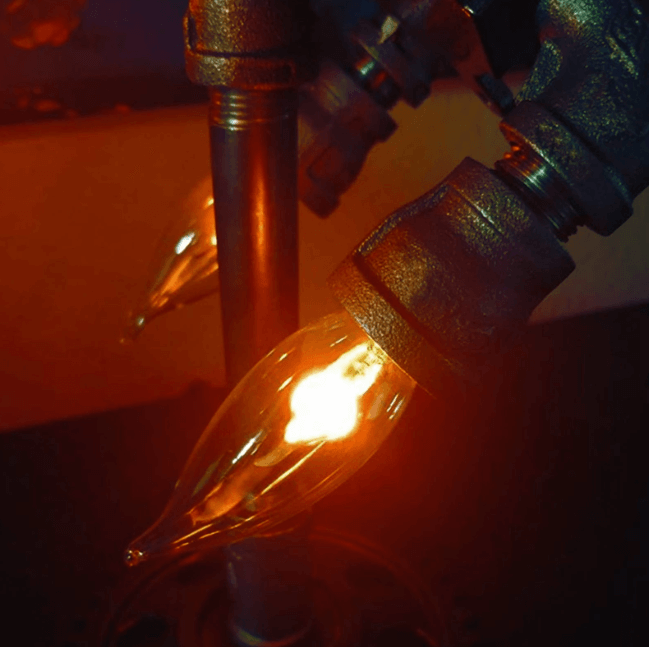 Vintage Steampunk Rocket Lamp