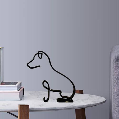 Minimalist Dog Art Sculpture