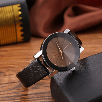 Quartz Men's Leather Watch