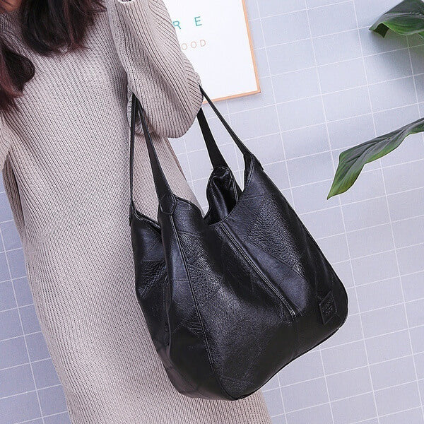 Large capacity leather bag