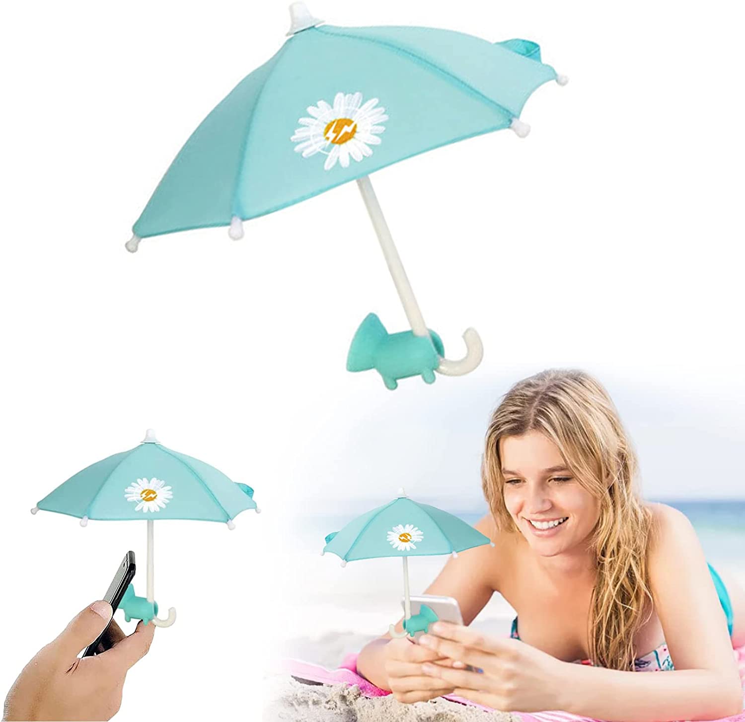 Mini umbrella mobile phone stand