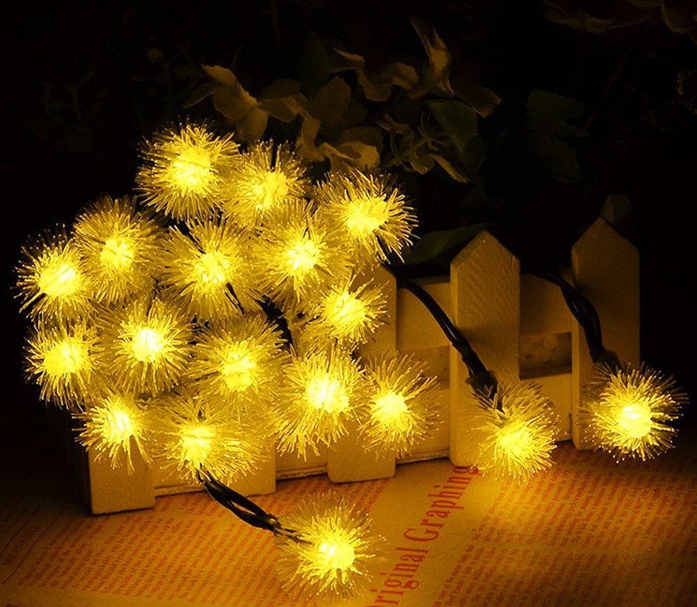 LED Sunflower Bulb String Lights
