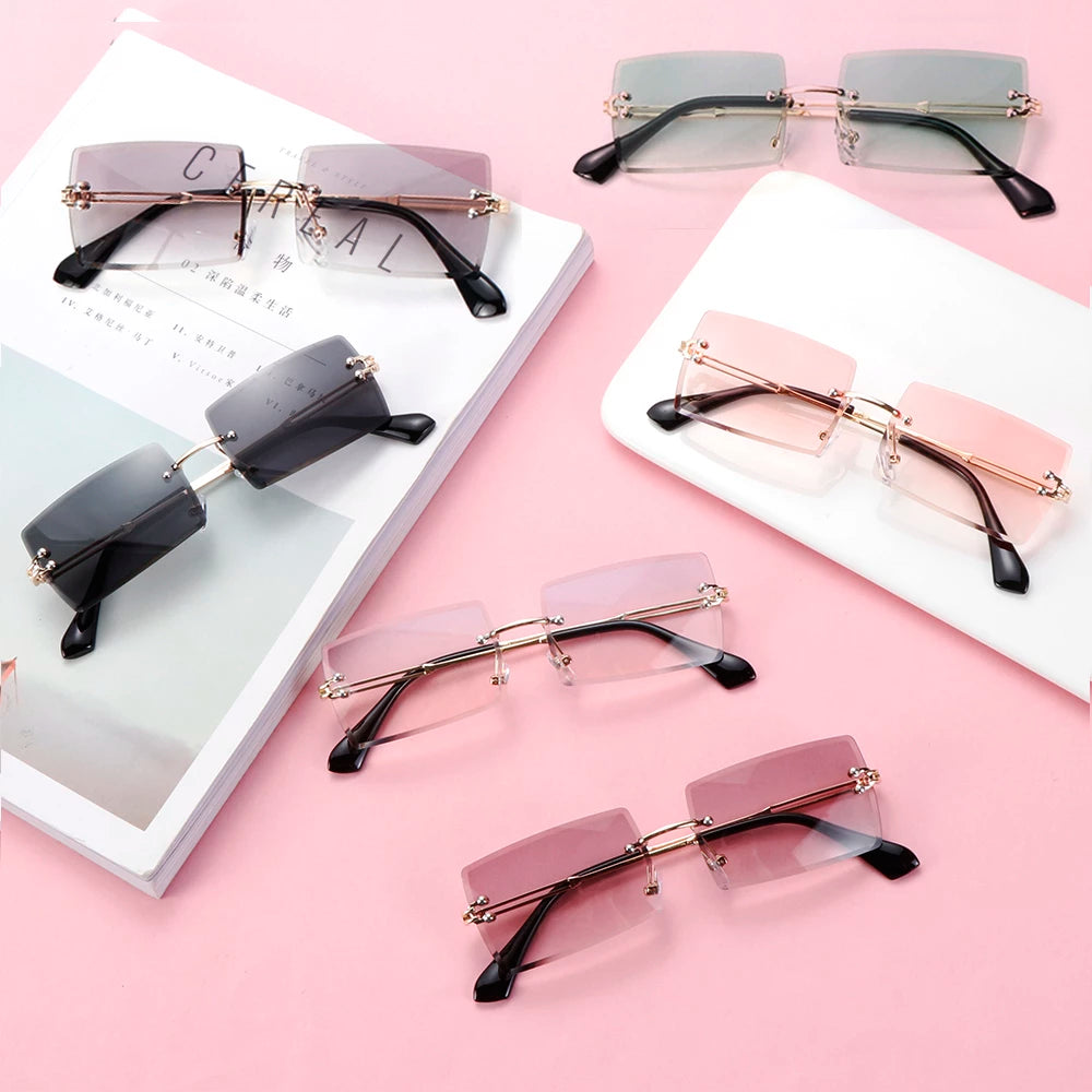 Urban Rimless Rectangular Sunglasses